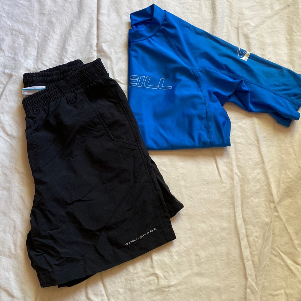 Columbia Swim Shorts & O’Neill Swim Shirt